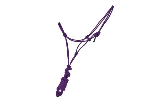Showman Medium &#47; Large PONY Size adjustable cowboy knot halter with matching removable lead #5